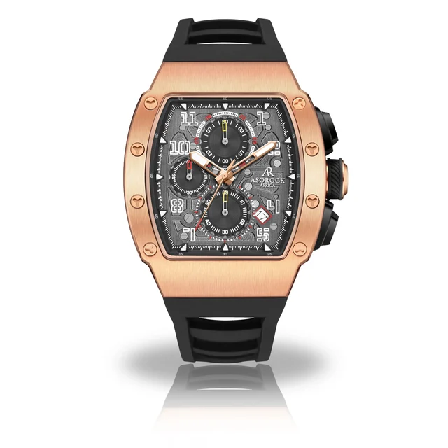 ASOROCK WATCHES Rosegold/Black Motorsport GT kol saati