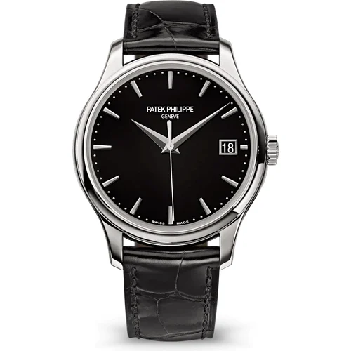 Patek Philippe Calatrava Automatic Date Black Dial Watch 5227G-010 kol saati