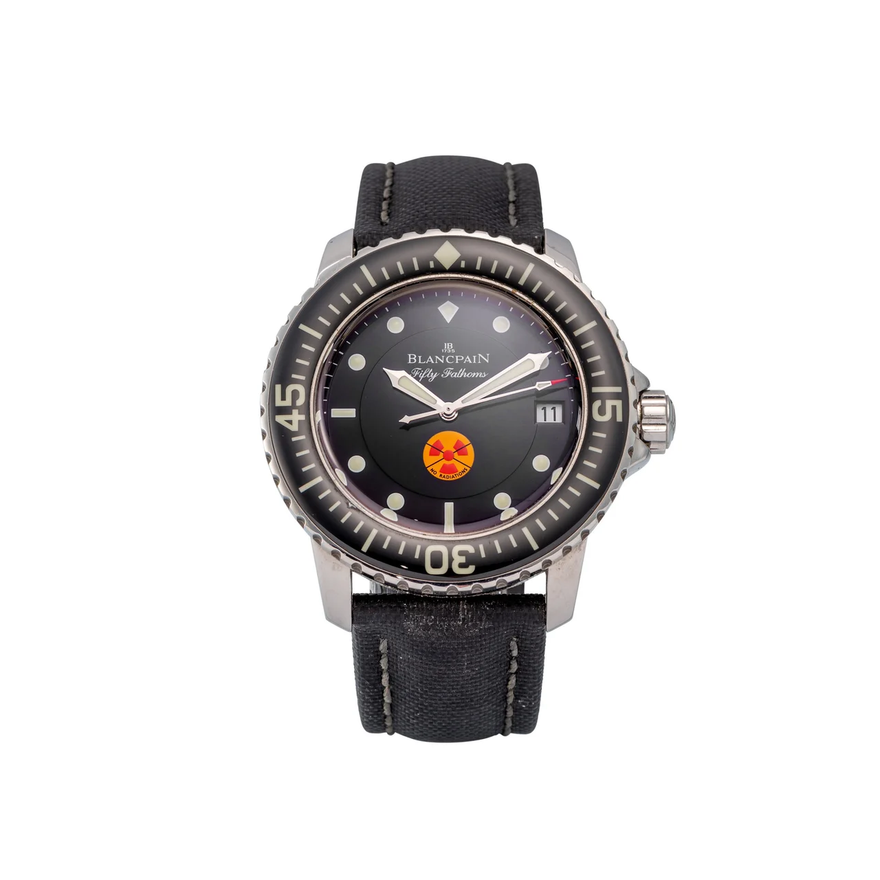 Blancpain BLANCPAIN REF. 5015 B, SELF-WINDING, CENTRE-SECONDS, DATE; "TRIBUTE TO FIFTY FATHOMS, NO RADIATIONS", LIMITED EDITION OF 500 PIECES; STAINLESS STEEL kol saati