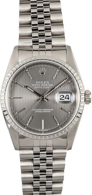 Rolex Datejust 16220 Slate Tapestry Dial 16220-CPO kol saati