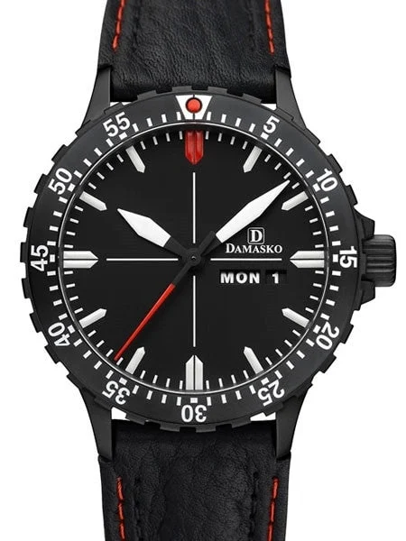 Damasko Swiss ETA Automatic with a Rotating 60-minute Bezel and Stainless Steel Case #DA44BK DA44BK-60 42 mm kol saati