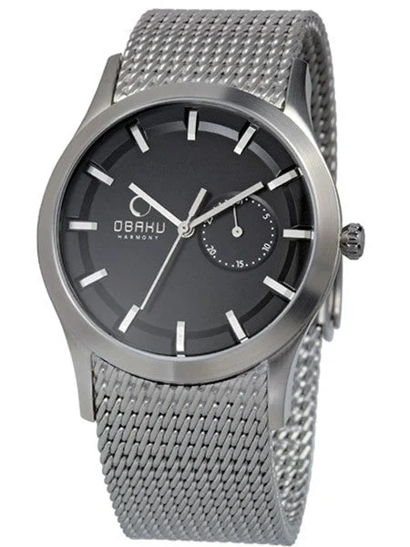 Obaku Harmony Quartz Watch with Pointer Date Sub-Dial #V124GCBMC kol saati