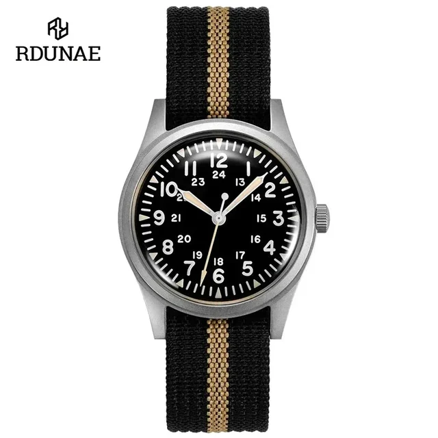 Heimdallr Rdunae RA03 Retro Khaki Filed Quartz Watch 瑞异RA03- 默认尼龙 200 kol saati