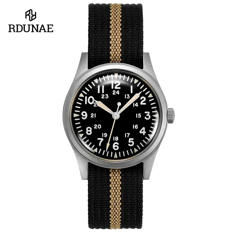 Heimdallr Rdunae RA03 Retro Khaki Filed Quartz Watch 瑞异RA03- 默认尼龙 200 41.7 mm kol saati