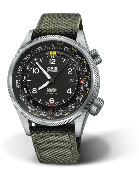 Oris Big Crown ProPilot Altimeter with Meter Scale 01 733 7705 4164-Set 5 23 14FC 47 mm kol saati