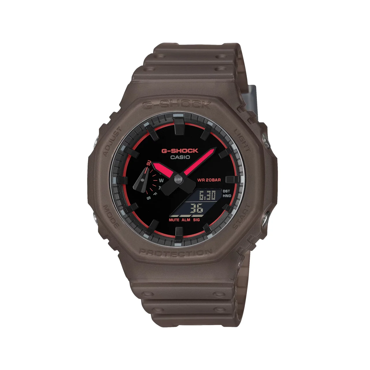 G-SHOCK Brown - Black on Resin Band GA2100K-5A kol saati