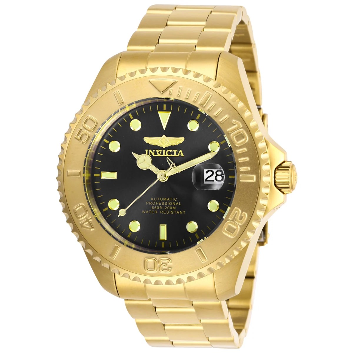 Invicta Grand Diver Raylith Automatic Watch - 47mm. Gold (28952) 47 mm kol saati