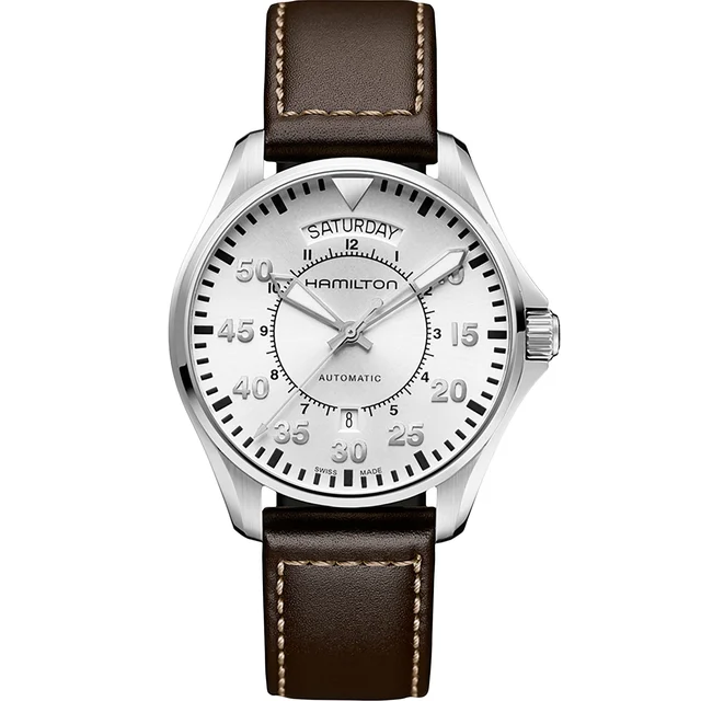 Hamilton Khaki Aviation Pilot Day Date Auto H64615555 kol saati