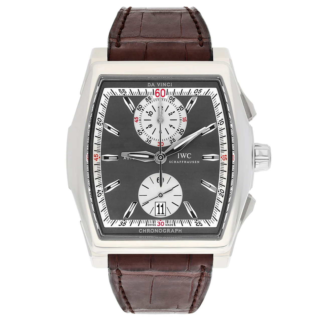 IWC Vinci Chronograph IW3764-01 43mm Grey Dial White Gold IWC Da Vinci Chronograph IW3764-01 43mm Grey Dial White Gold 43 mm kol saati