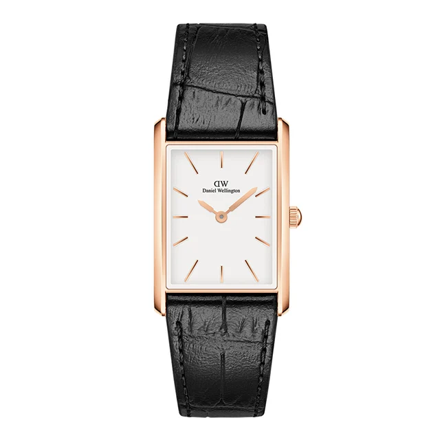 DANIEL WELLINGTON Bound Black Crocodile Rose Gold DW00600698 kol saati