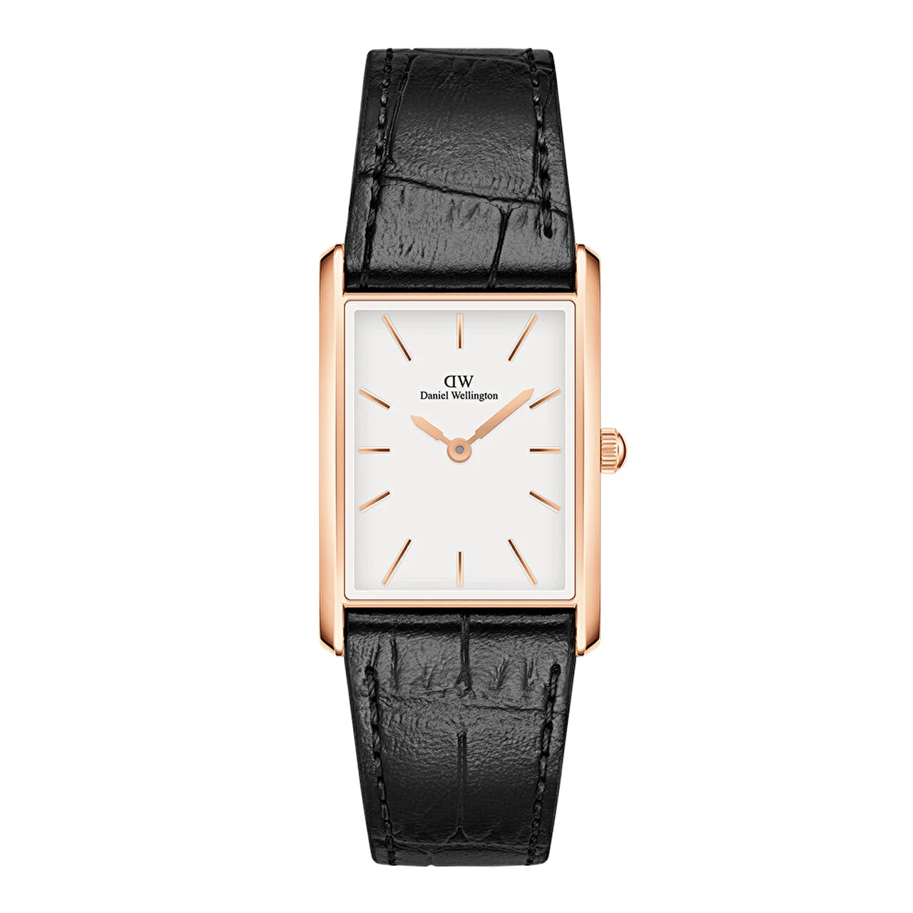 DANIEL WELLINGTON Bound Black Crocodile Rose Gold DW00600698 35 mm kol saati
