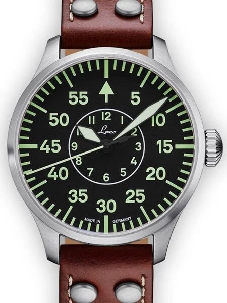 Laco Scratch and Dent - 42mm Aachen Type B Dial Automatic Pilot Watch, New Sapphire Crysta