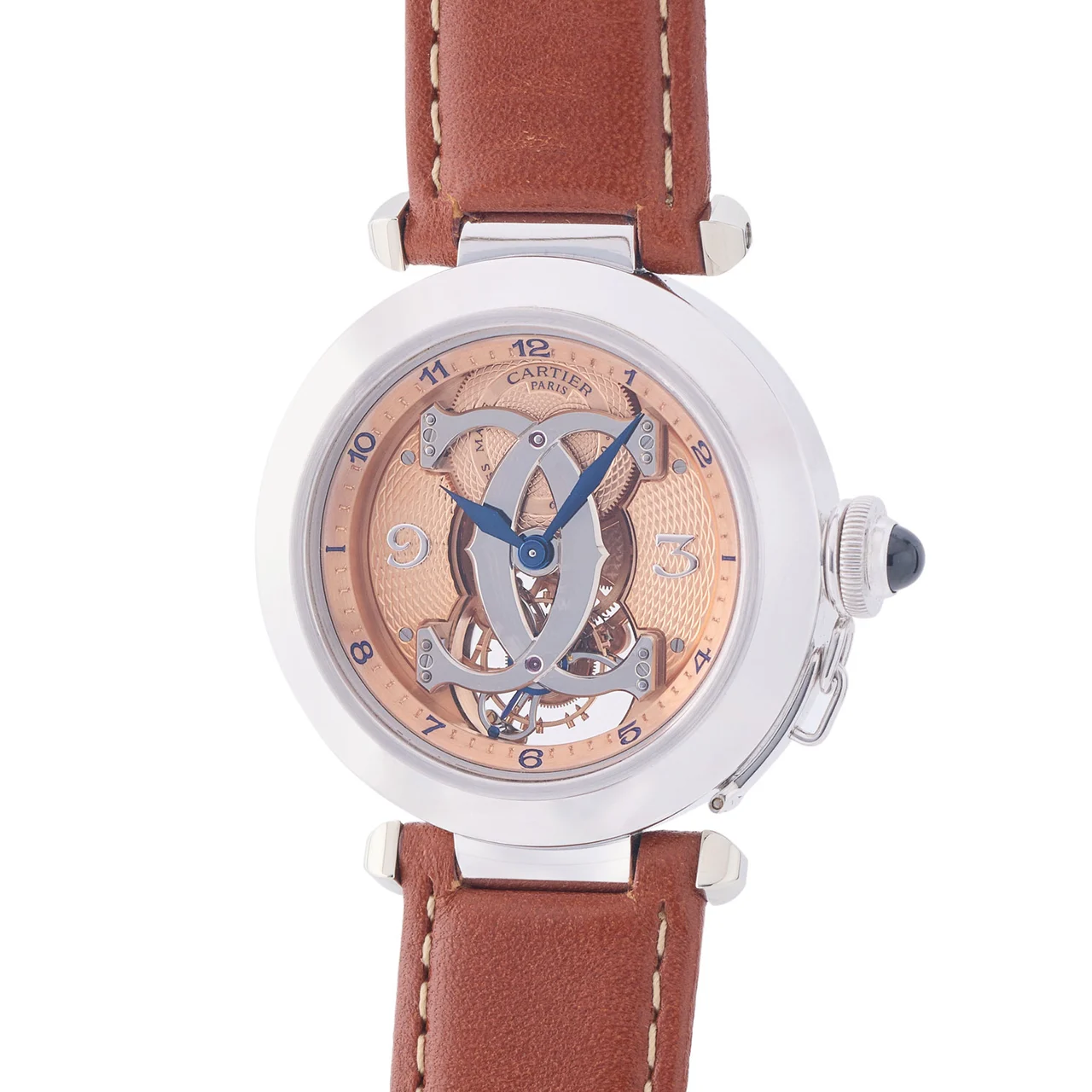Cartier CARTIER, REF. 2406, COLLECTION PRIVEE PASHA DE CARTIER TOURBILLON, LIMITED 09/20, 18K WHITE GOLD kol saati