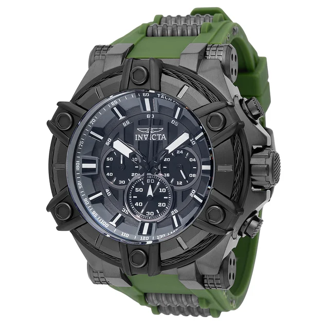 Invicta Bolt Surge Watch - 52mm. Army Green. Gunmetal (49807) kol saati