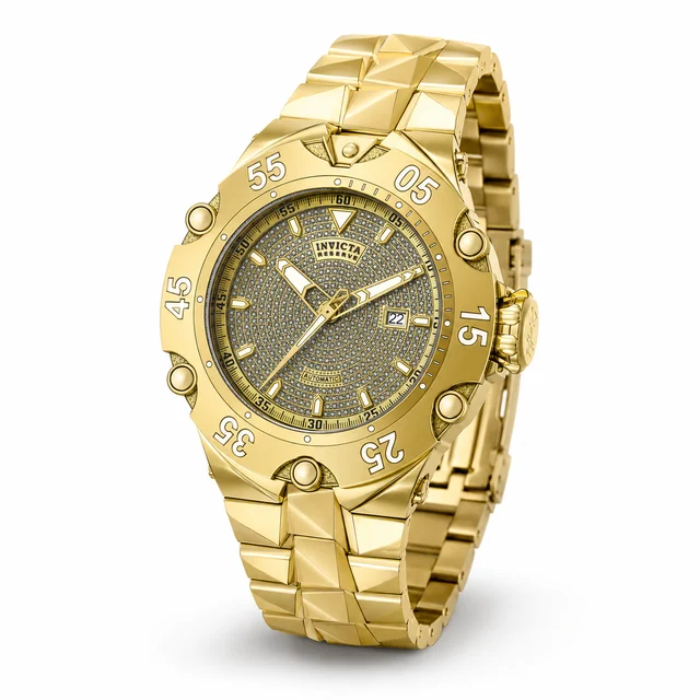 Invicta Reserve Cobra 2.24 Carat Diamond Automatic Watch - 54mm. Gold (50445) kol saati