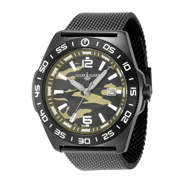 Chase Durer Watch - 45mm, Black (CDW-0182) kol saati
