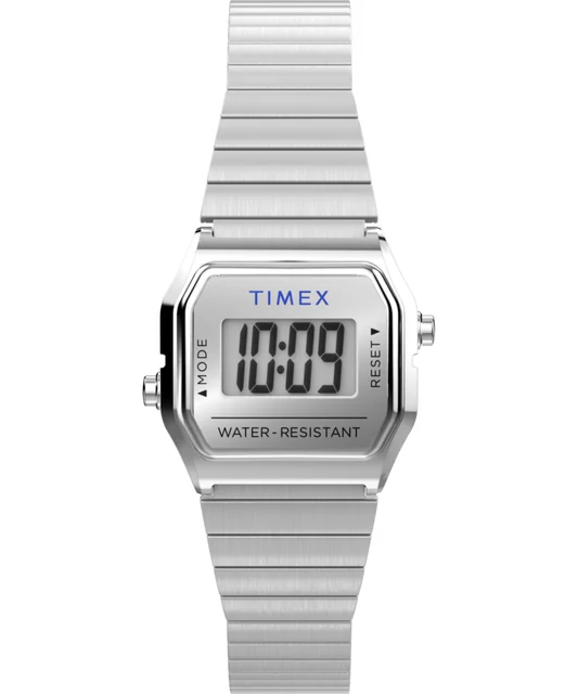 Timex Teeny Tiny Endorsed by Dimepiece 20mm Stainless Steel Expansion Band Watch with Perf