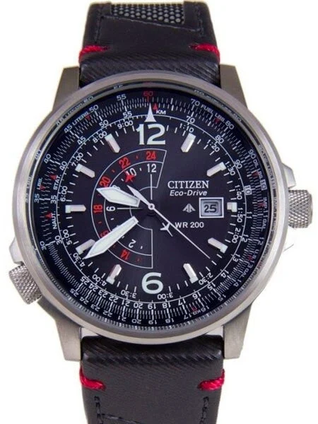 Citizen Promaster Eco-Drive Dual-Time Pilot Watch #BJ7017-09E kol saati