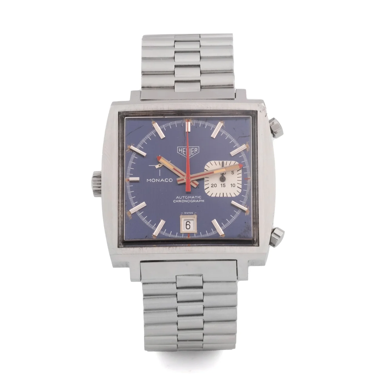 Tah Heuer Monaco, Blue Dial, Stainless Steel 1533B kol saati