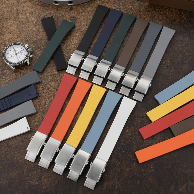 Watchdives Cut-to-Size CTS FKM Rubber Watch Strap 小瑕-可剪氟胶带(需检查)- 黑色18mm-无扣(库存) 32 kol saat