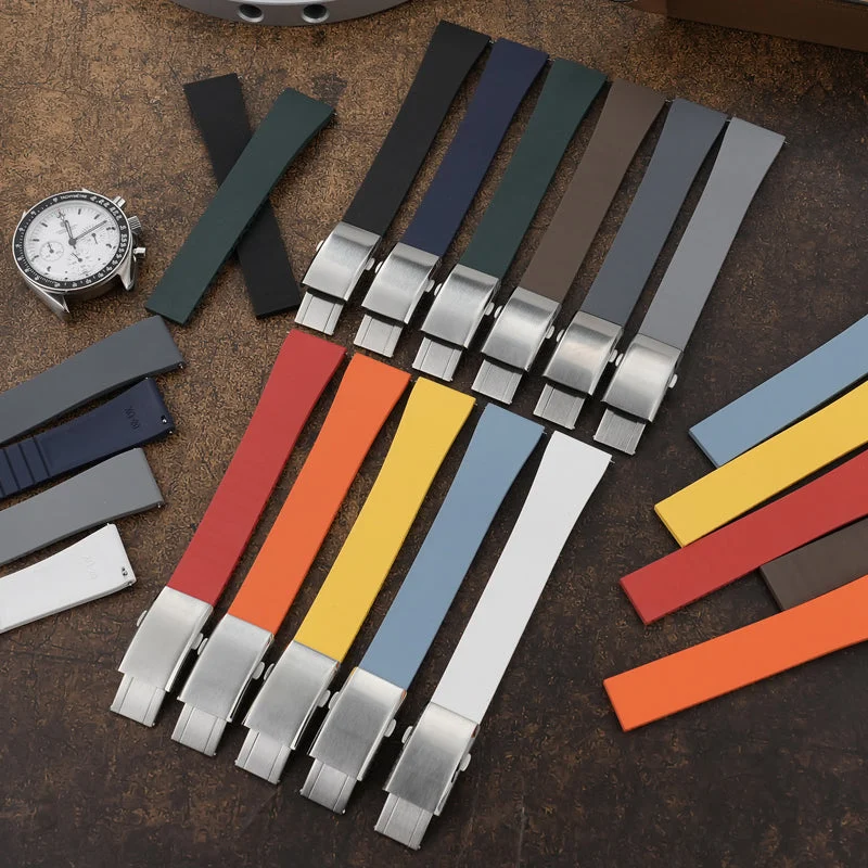 Watchdives Cut-to-Size CTS FKM Rubber Watch Strap 小瑕-可剪氟胶带(需检查)- 黑色18mm-无扣(库存) 32 kol saati