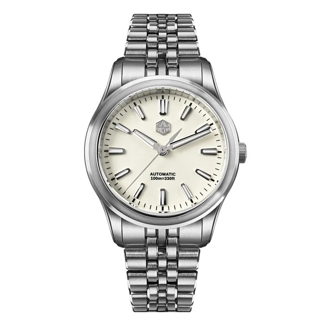 San Martin Automatic Gada Watch SN0144CG-7-搪瓷黑36-五铢 kol saati