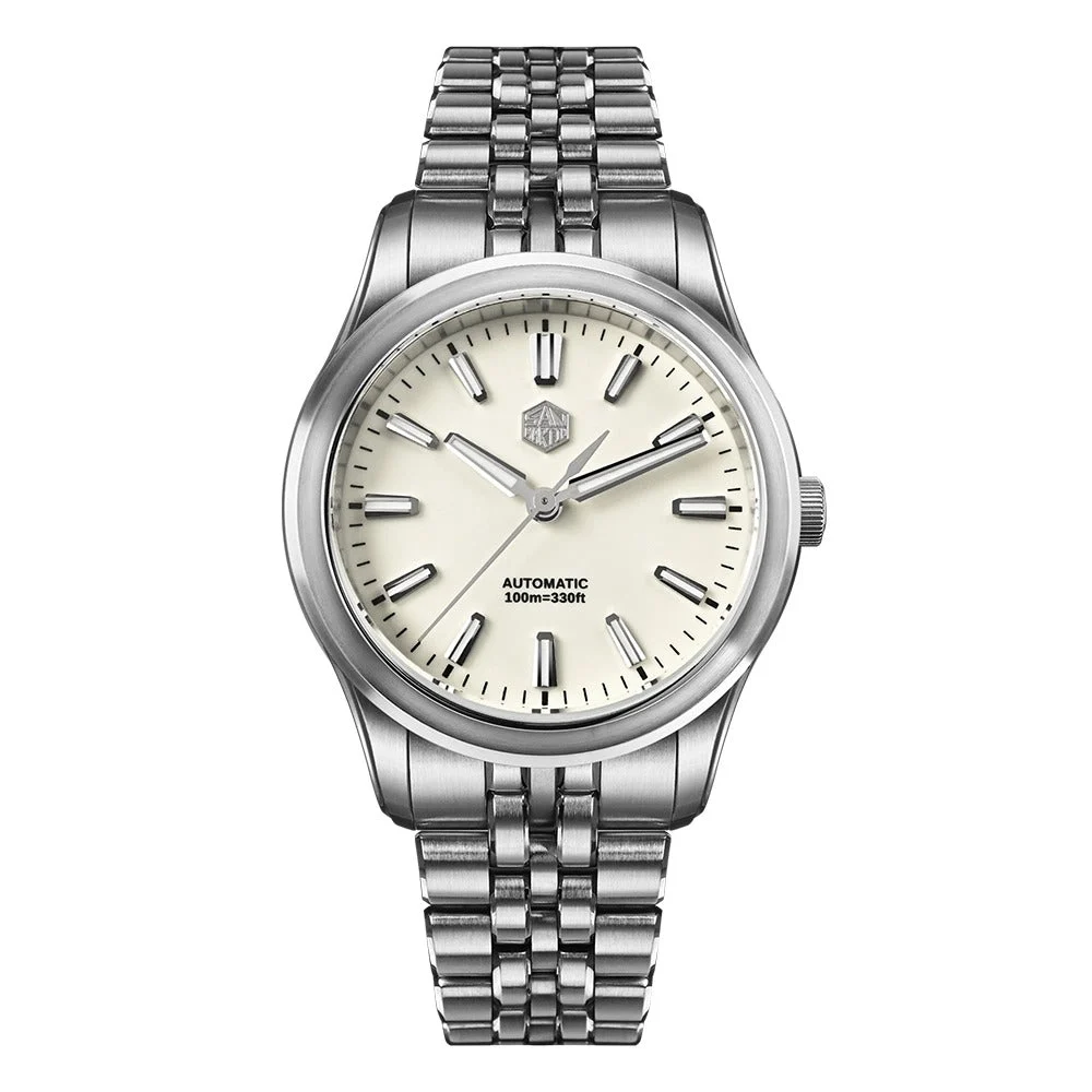 San Martin Automatic Gada Watch SN0144CG-7-搪瓷黑36-五铢 39 mm kol saati
