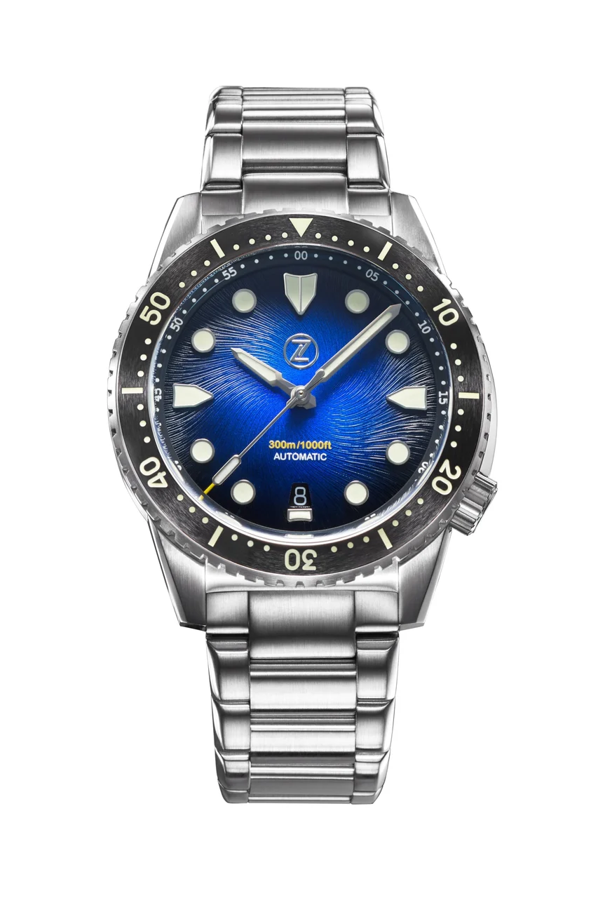 Zelos Mako 300m Diver 'Midnight Blue' 40 mm kol saati