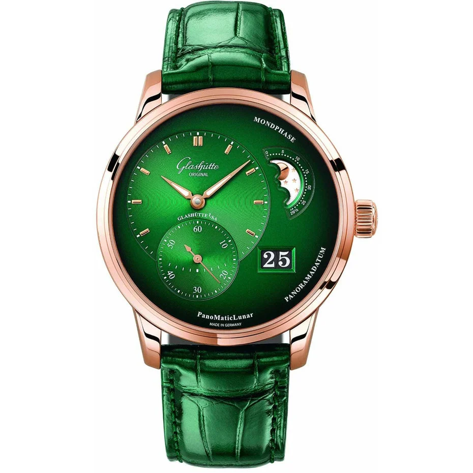 Glashutte Original Glashütte Original PanoMaticLunar Lush Forest Green Dial 1-90-02-23-35-01 kol saati