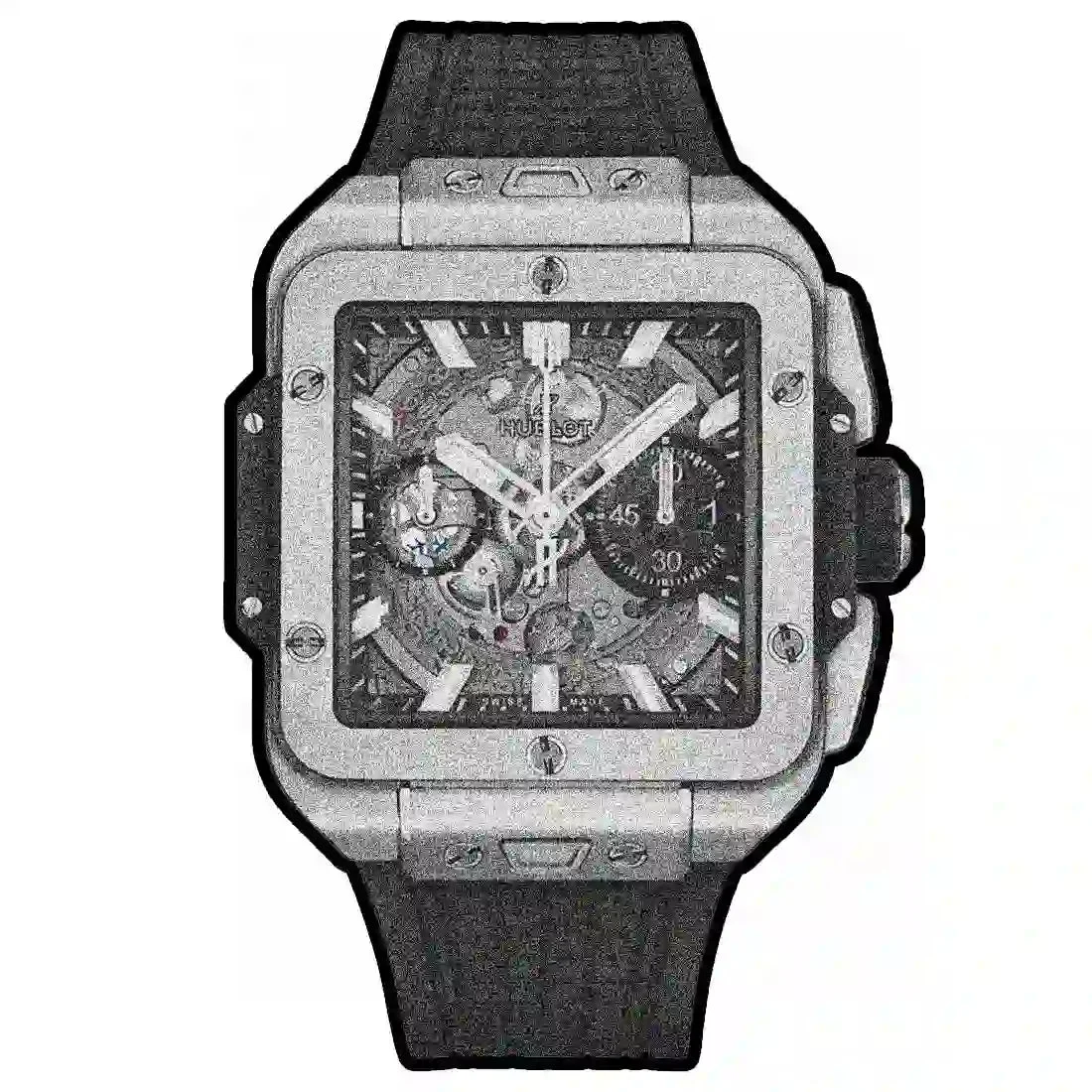 Hublot Square Bang 35694 42 mm kol saati