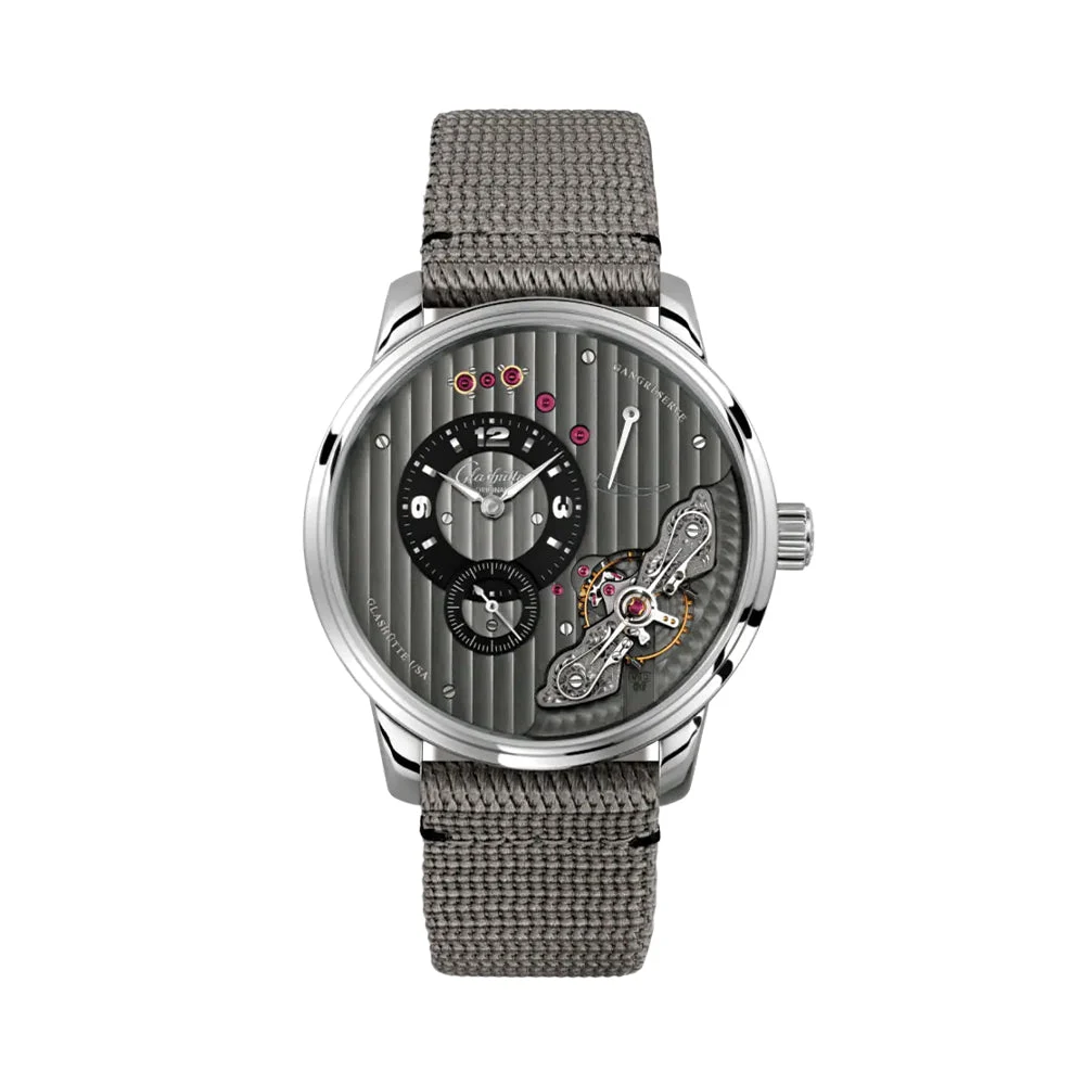 Glashutte Original PanoInverse 42mm - Black on Synthetic Strap 1-66-06-04-22-66 42 mm kol saati