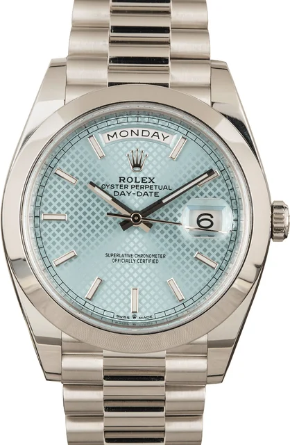 Rolex Platinum President 228206 Ice Blue Dial 228206IBLSP kol saati