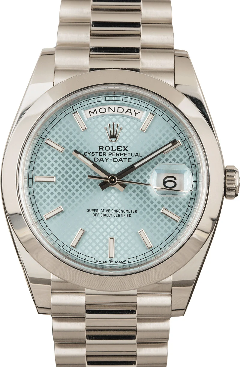 Rolex Platinum President 228206 Ice Blue Dial 228206IBLSP kol saati
