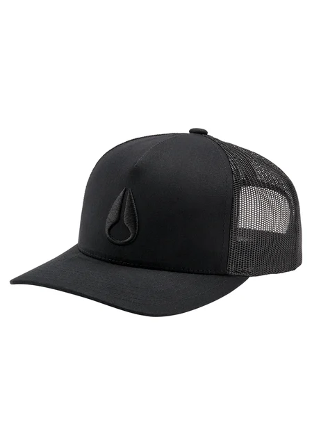 Nixon US Iconed Trucker Hat - Black / Black C1862-004-00 kol saati