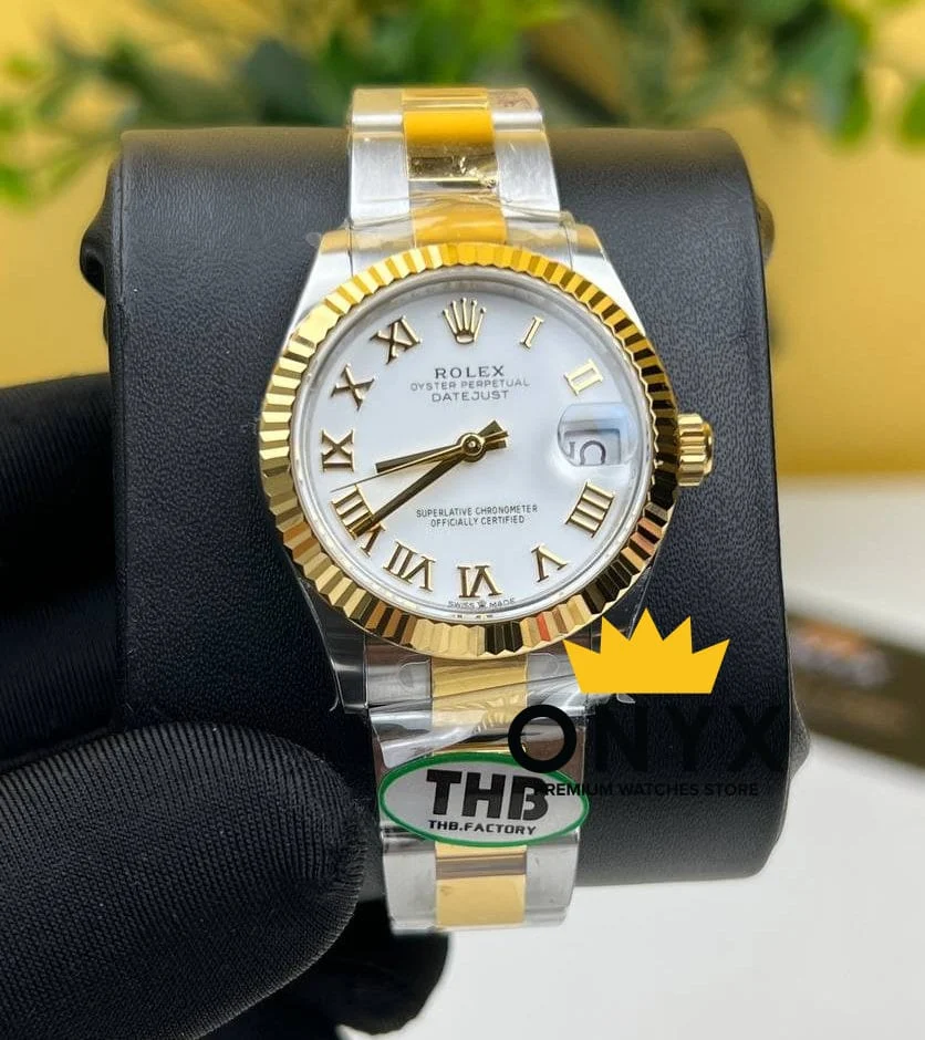 Rolex Date Just Half Gold 31mm – Swiss ETA 2236 Movement 31 mm kol saati