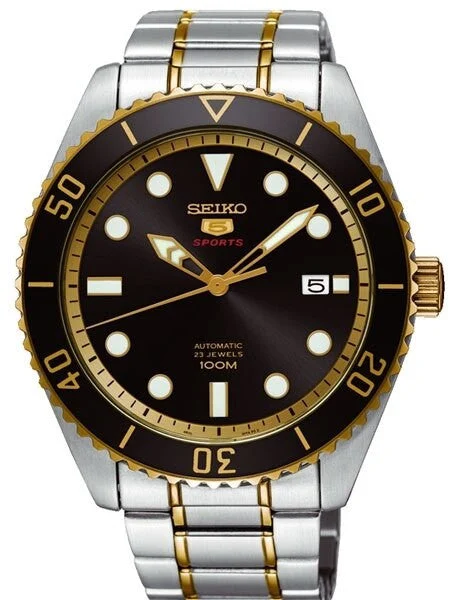 Seiko Sports 5, 4R35 Automatic Watch with Date Window #SRPB94K1 kol saati