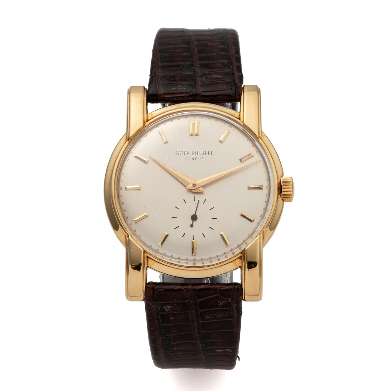 Patek Philippe PATEK PHILIPPE REF. 2428, OVERHANGING FLUTED ELONGATED STRAIGHT LUGS; 18K YELLOW GOLD kol saati