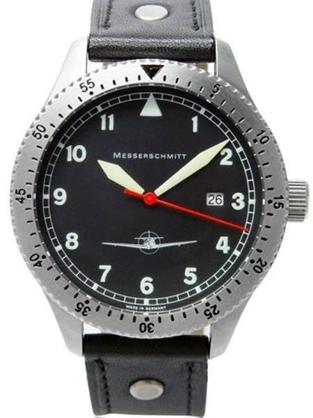 Messerschmitt Swiss Quartz Aviator Watch with Rotating Bezel #ME108DR kol saati