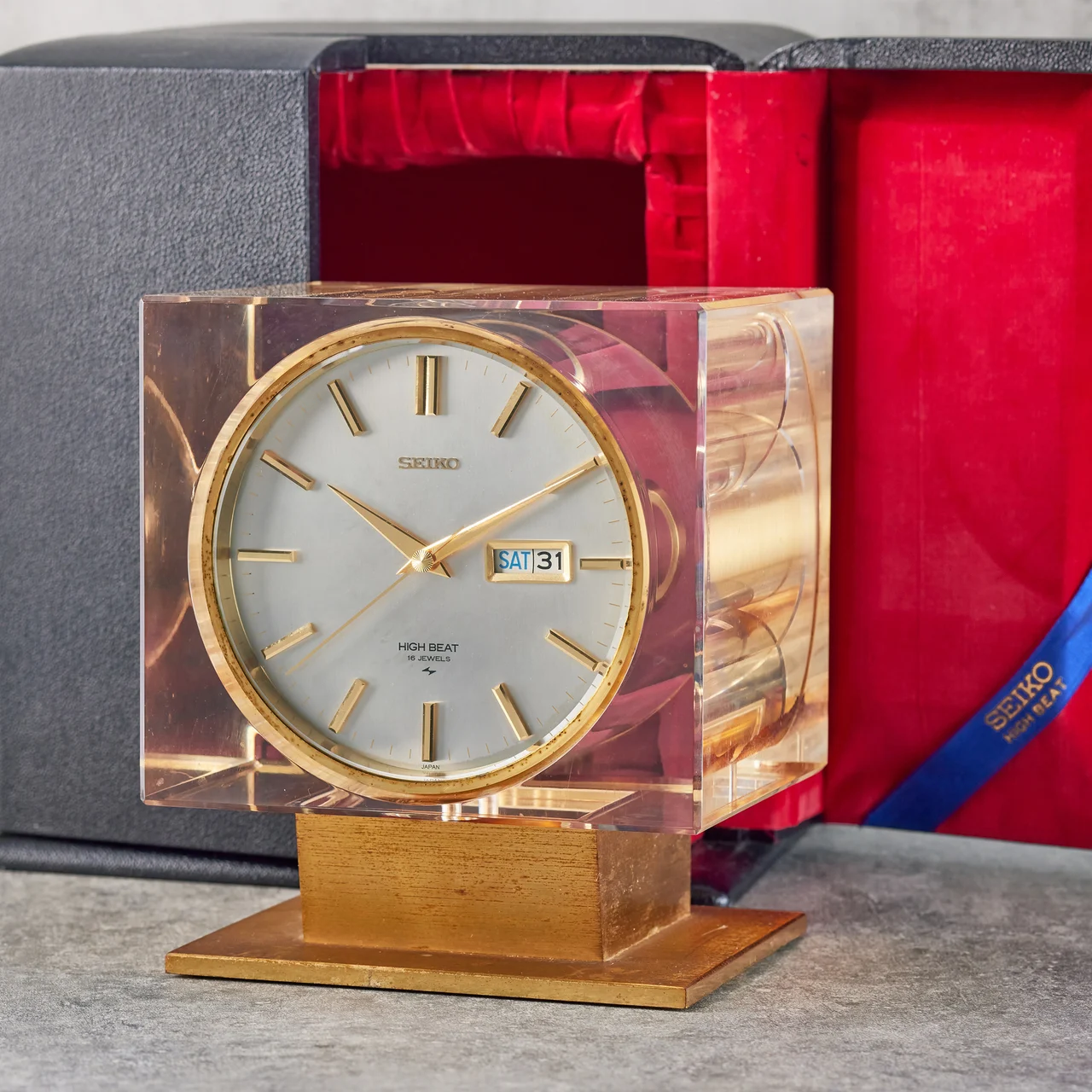 Seiko SEIKO, REF. HBCZ-956, HIGH BEAT, GILDED BRASS AND PLEXIGLASS kol saati
