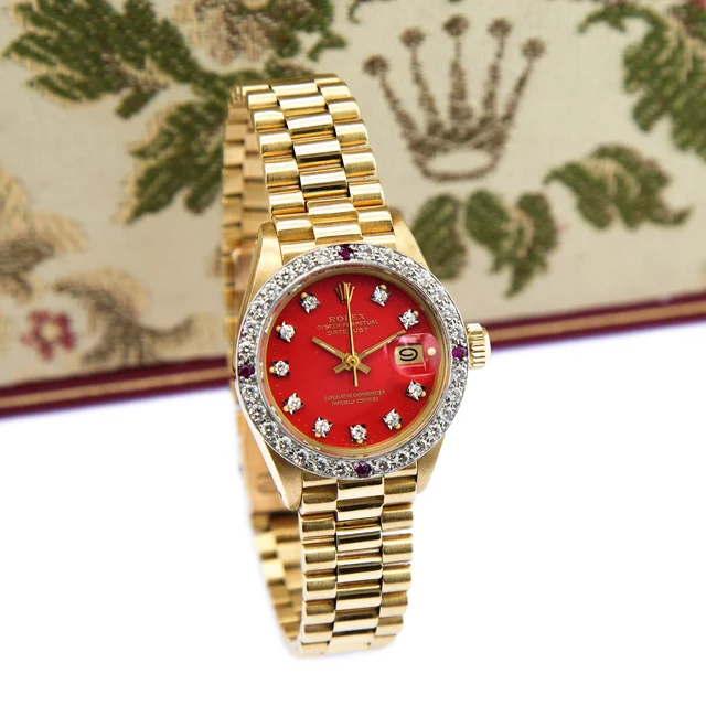 Rolex ROLEX REF. 6906 RED STELLA DIAL kol saati