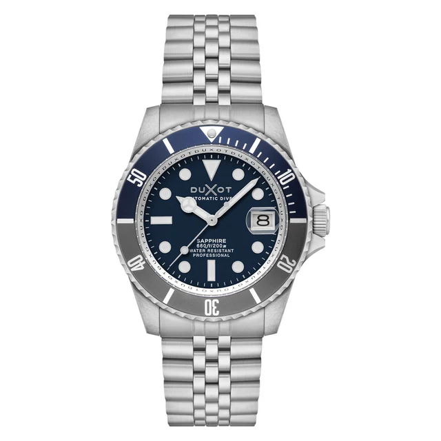 Duxot Atlantica Automatic Dive Watch with Deep Blue Dial #DX-2057-44 kol saati
