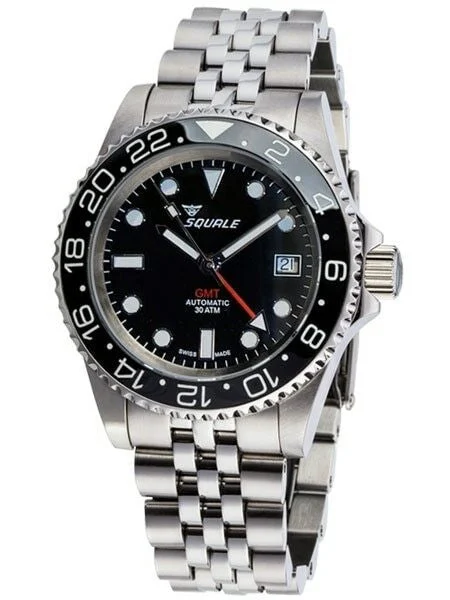 Squale Scratch and Dent - 300 meter Swiss Automatic GMT watch, Luminous Ceramic Bezel, AR
