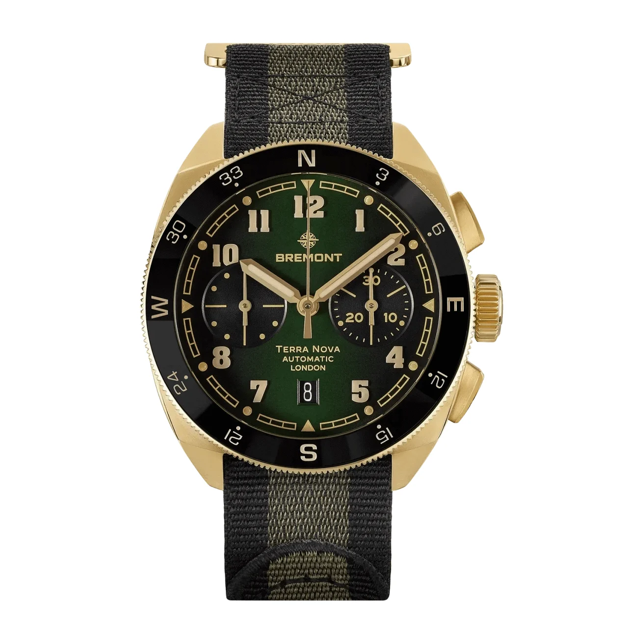 Bremont Terra Nova TN42-CHR-BZ-GN-N-S 43 mm kol saati