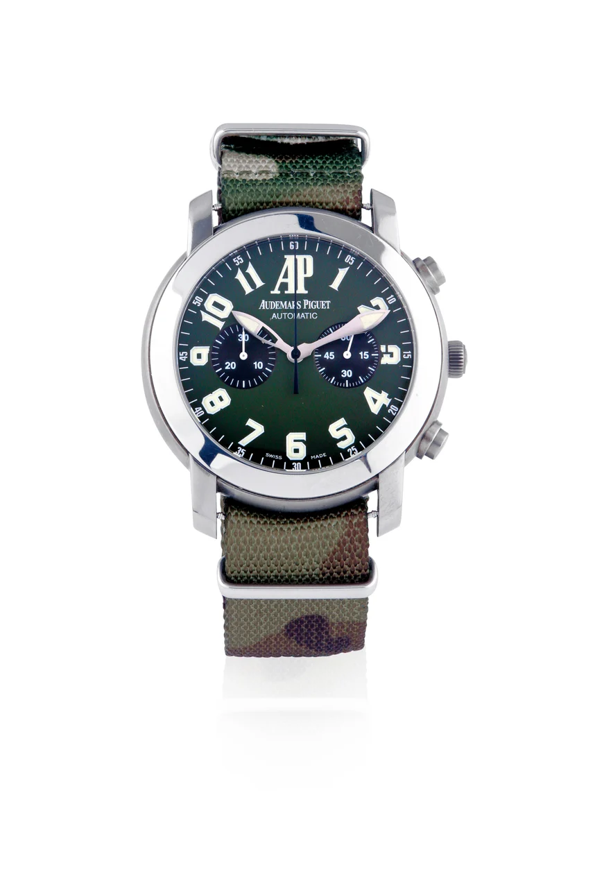 Audemars Piguet Chronograph "military Double X 87 Titanium & Platinum 50 Ex 25949IP.0.0001KE.01 48 mm kol saati