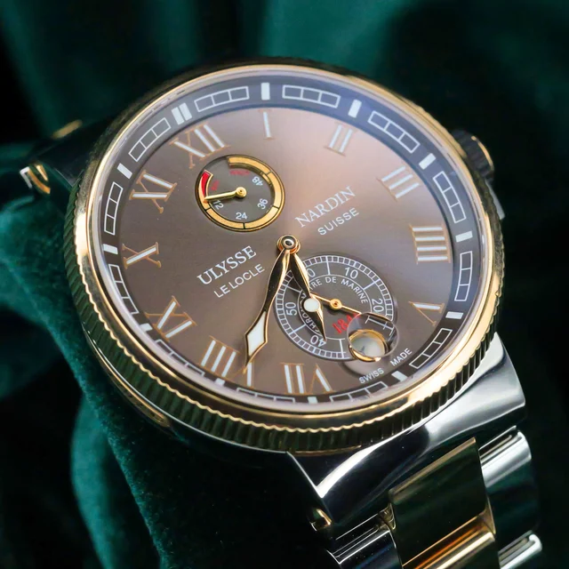 Ulysse Nardin Marine Chronometer Manufacture Brown Dial Two Ulysse Nardin Marine Chronomet