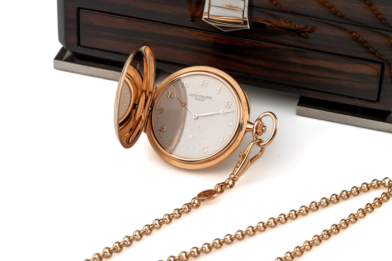 Patek Philippe PATEK PHILIPPE, REF. 980, BREGUET NUMERALS, HUNTER CASE, PINK GOLD kol saati