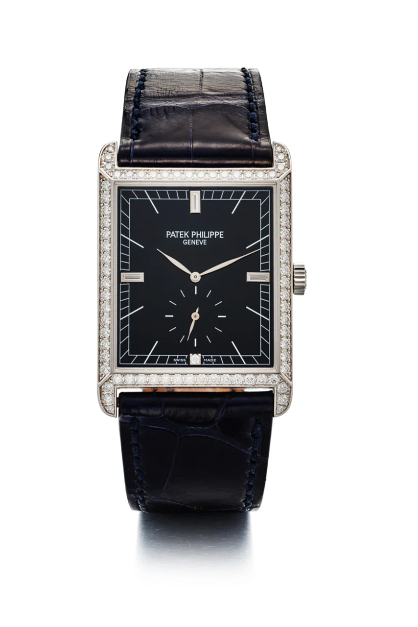 Patek Philippe PATEK PHILIPPE REF. 5112 G, DIAMOND-SET BLACK DIAL; 18K WHITE GOLD AND DIAMONDS kol saati