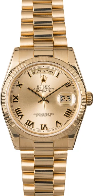 Rolex President 118238 Champagne Roman 118238CRP kol saati