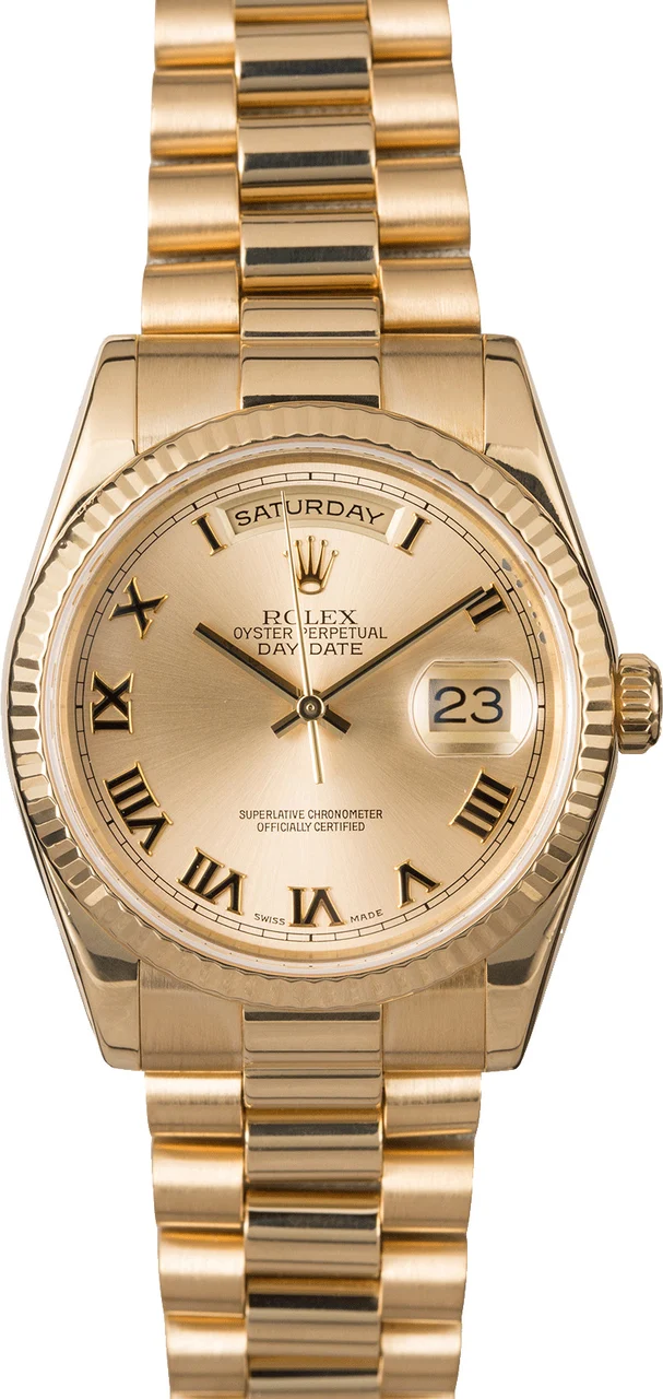 Rolex President 118238 Champagne Roman 118238CRP 36 mm kol saati