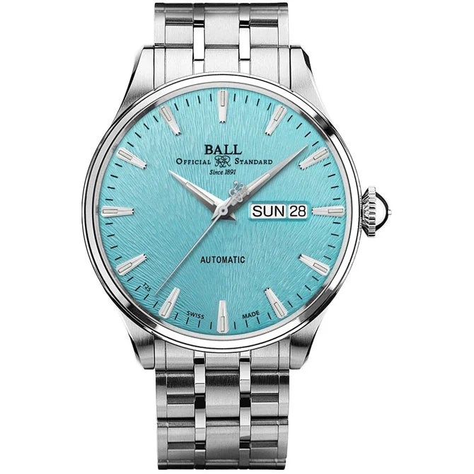 Ball Trainmaster Eternity Ice Blue Dial Rainbow Tubes NM2080D-S2J-IBER 39.5 mm kol saati
